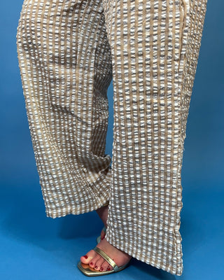 Sandbar Stroll Gingham Sleeveless Pant Set - All About You