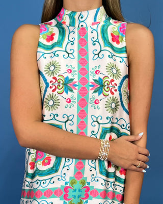 Santorini Pink Floral Sleeveless Satin Maxi Dress - All About You