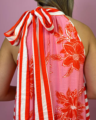 Showstopper Bow Floral Maxi Dress - All About You
