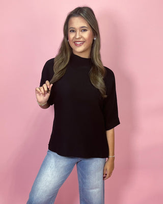 Sleek & Simple Black Short Sleeve Top - All About You Boutique & Gifts