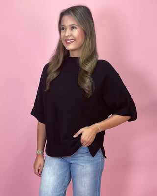 Sleek & Simple Black Short Sleeve Top - All About You Boutique & Gifts