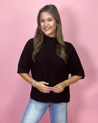 Sleek & Simple Black Short Sleeve Top - All About You Boutique & Gifts