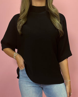 Sleek & Simple Black Short Sleeve Top - All About You Boutique & Gifts