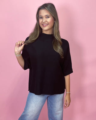 Sleek & Simple Black Short Sleeve Top - All About You Boutique & Gifts