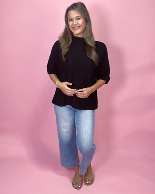 Sleek & Simple Black Short Sleeve Top - All About You Boutique & Gifts