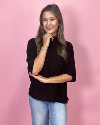 Sleek & Simple Black Short Sleeve Top - All About You Boutique & Gifts