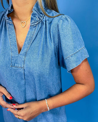 Soft Denim Essential Shift Dress - All About You