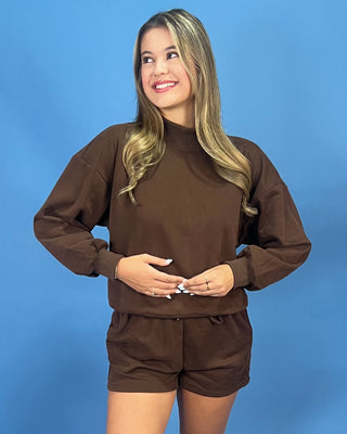 Stay Cozy Mock Neck Shorts Set *More Colors* - All About You