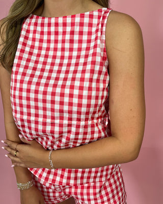 Sunny Days Red Gingham Short Set - All About You