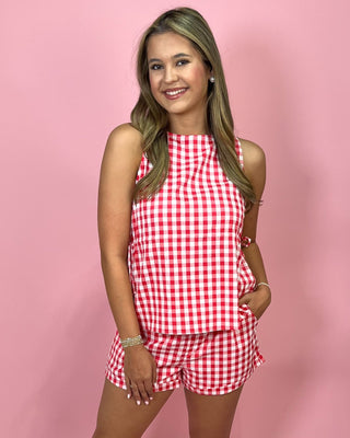 Sunny Days Red Gingham Short Set - All About You