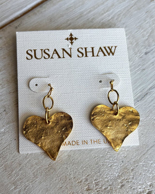 Susan Shaw Gold Heart Earrings - All About You