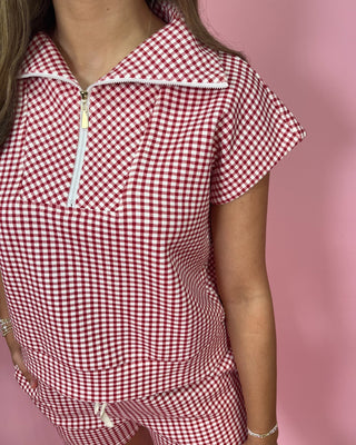 Sweet Escape Red Gingham Short Set - All About You Boutique & Gifts