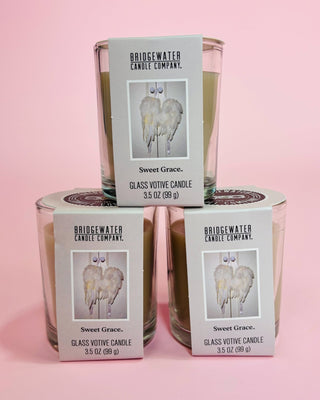 Sweet Grace Glass Votive Candle - All About You