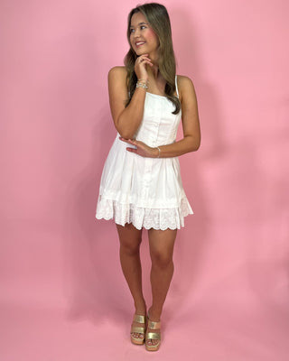 Sweet Grace White Eyelet Mini Dress - All About You Boutique & Gifts