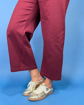 Sweet Magnolia Wine Scallop Pocket HR Pants - All About You