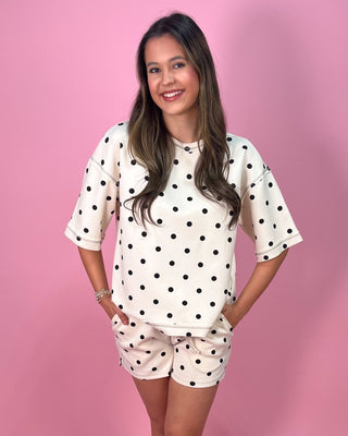 Sweet Spot Polka Dot Scuba Top and Shorts Set - All About You Boutique & Gifts