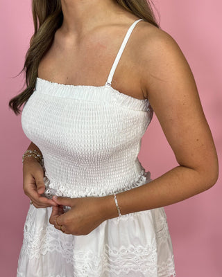 Sweet Tea & Sunshine Smocked White Dress - All About You Boutique & Gifts
