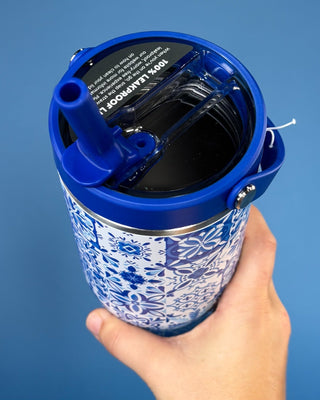 Swig To-Go Tumbler 30oz - Indigo Tiles - All About You