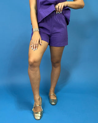 Tailgate Favorite Purple Sleeveless Short Set - All About You