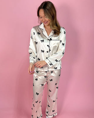 Take A Bow Pajama Pants Set - All About You