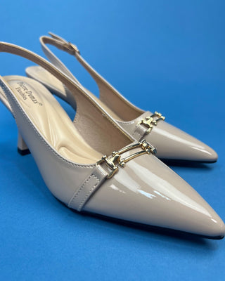 The Anna Kate Nude Sling Back Heel - All About You