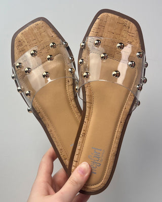 The Avery Clear Studded Sandal - All About You Boutique & Gifts