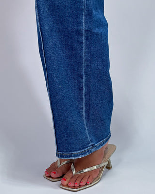The Bella HR Pintuck Wide Leg Jeans - All About You