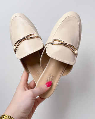 The Beth Ivory Gold Detail Mule - All About You