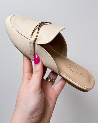 The Beth Ivory Gold Detail Mule - All About You