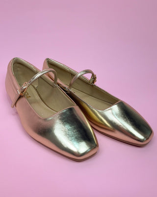The Blythe Gold Metallic Ballet Flat - All About You Boutique & Gifts