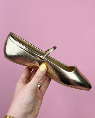 The Blythe Gold Metallic Ballet Flat - All About You Boutique & Gifts
