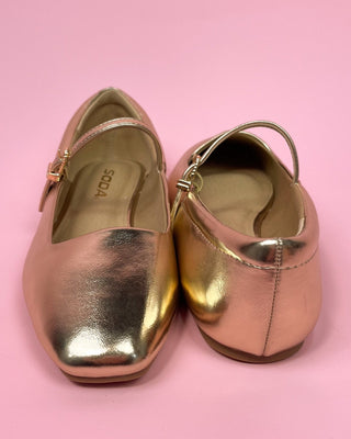 The Blythe Gold Metallic Ballet Flat - All About You Boutique & Gifts
