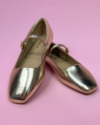 The Blythe Gold Metallic Ballet Flat - All About You Boutique & Gifts