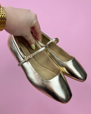 The Blythe Gold Metallic Ballet Flat - All About You Boutique & Gifts