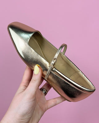 The Blythe Gold Metallic Ballet Flat - All About You Boutique & Gifts