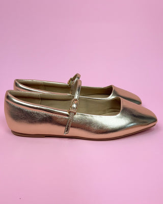 The Blythe Gold Metallic Ballet Flat - All About You Boutique & Gifts