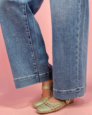 The Brooke HR Wide Leg Front Pocket Jeans - All About You