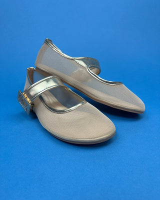 The Camden Gold Strap Ballet Flats - All About You