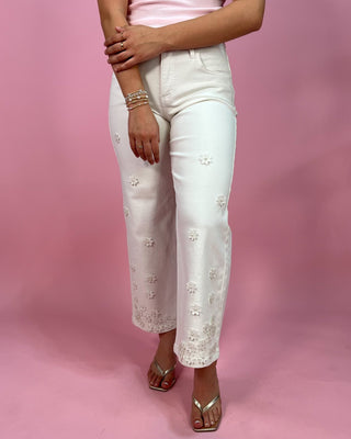 The Catalina TC Mid Rise Crop Wide Flower Pants - All About You Boutique & Gifts