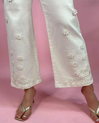 The Catalina TC Mid Rise Crop Wide Flower Pants - All About You Boutique & Gifts
