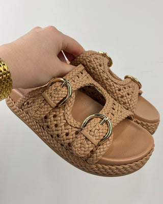 The Dakota Tan Woven Sandal - All About You Boutique & Gifts
