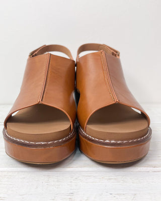 The Danielle Brown Faux Leather Wedge - All About You