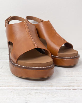 The Danielle Brown Faux Leather Wedge - All About You