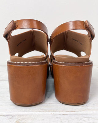 The Danielle Brown Faux Leather Wedge - All About You