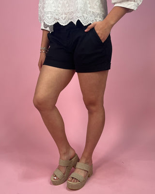The Dear John Kiara Mid Rise Black Denim Shorts - All About You