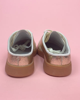 The Emily Backless Gold Sneaker Mule - All About You