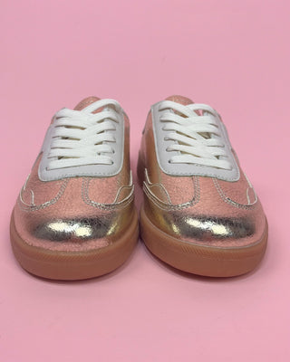 The Emily Backless Gold Sneaker Mule - All About You