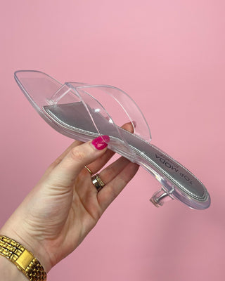 The Gabriella Clear Kitten Heel Sandal - All About You