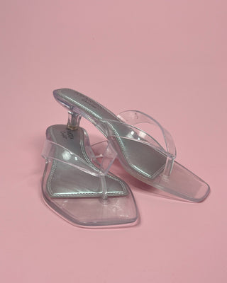 The Gabriella Clear Kitten Heel Sandal - All About You