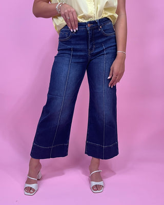 The Genevieve TC MR Crop Pintuck Jeans - All About You Boutique & Gifts